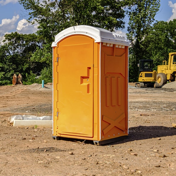 how often are the porta potties cleaned and serviced during a rental period in Angora Nebraska